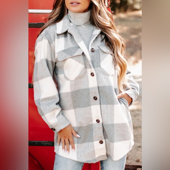 Oversized grey shacket - Picture 3 of 7